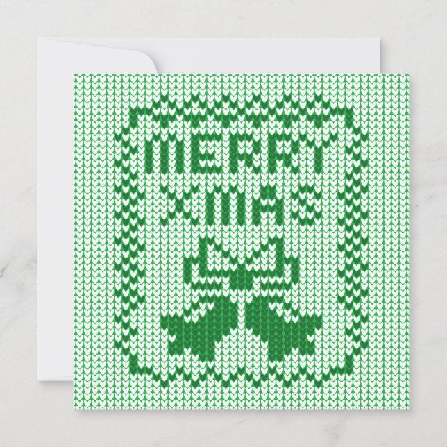 Carte Vilain chandail motif sonneries cloches et Joyeux  (Devant)