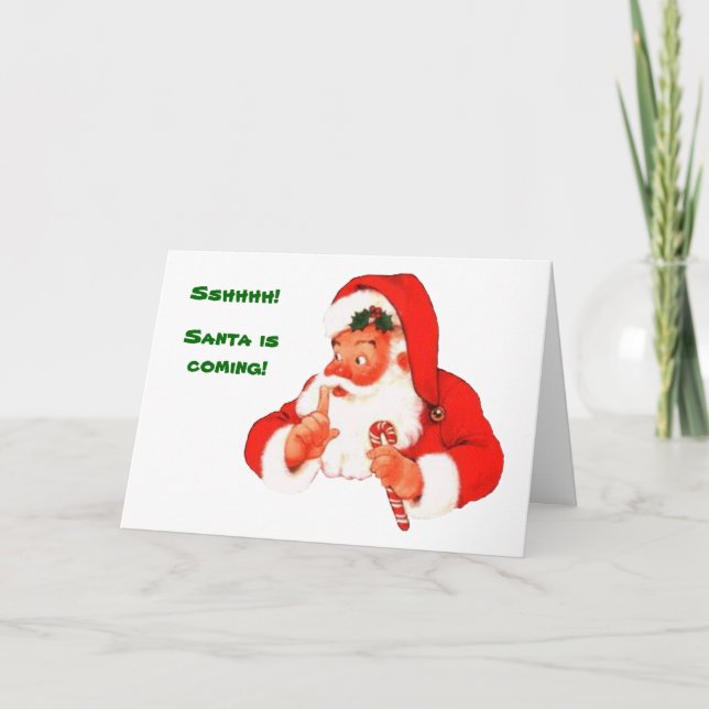 Carte vilaine ou Nice de Père Noël de Noël (Devant)