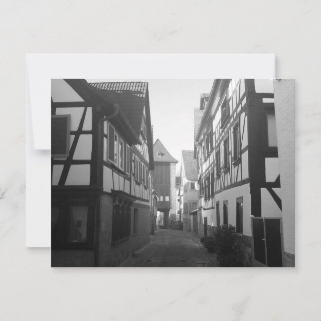 Carte Village Allemand Noir et Blanc (Devant)