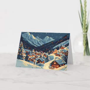 Carte Village de montagne aux lumières festives