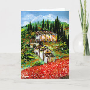 CARTE VILLAGE RUSTIQUE ANTIQUE EN TOSCANE