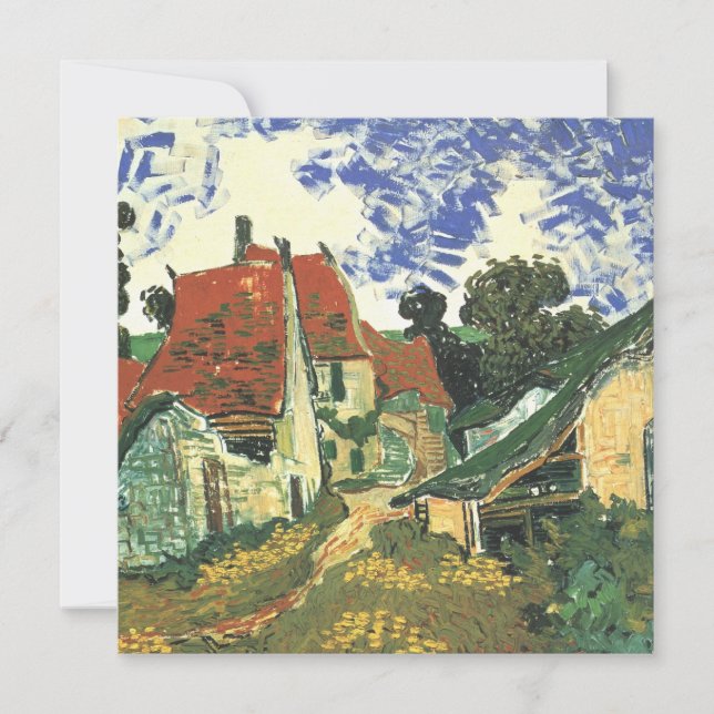 Carte Village Street à Auvers par Vincent van Gogh (Devant)