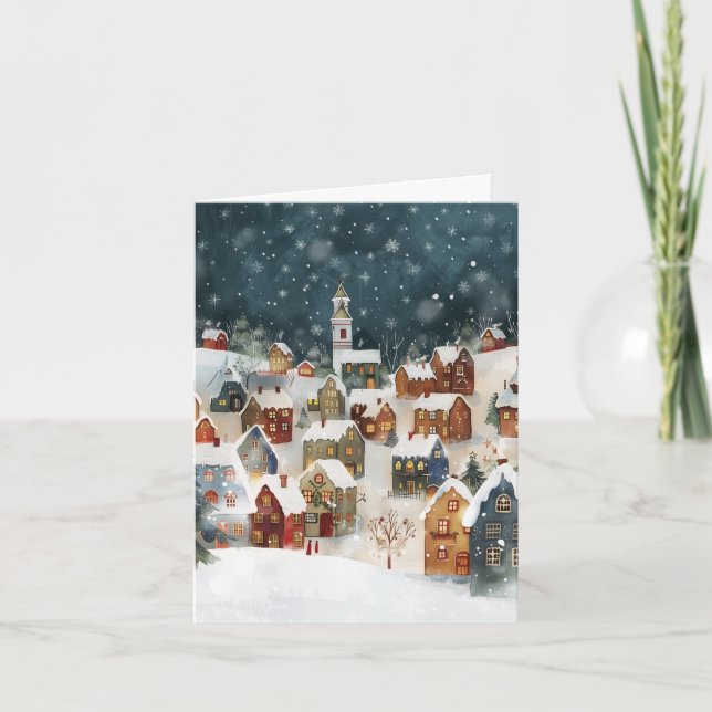 Carte Ville de Noël illustrative (Devant)