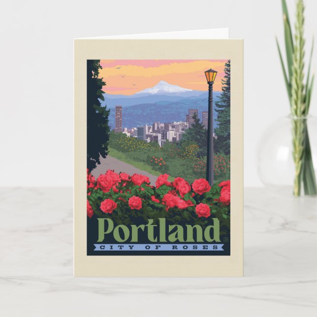 Carte Ville de Rose | Portland, Oregon (Devant)