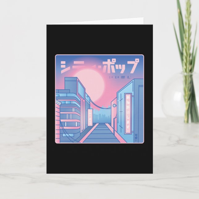 CARTE VILLE POP VAPORWAVE (Devant)