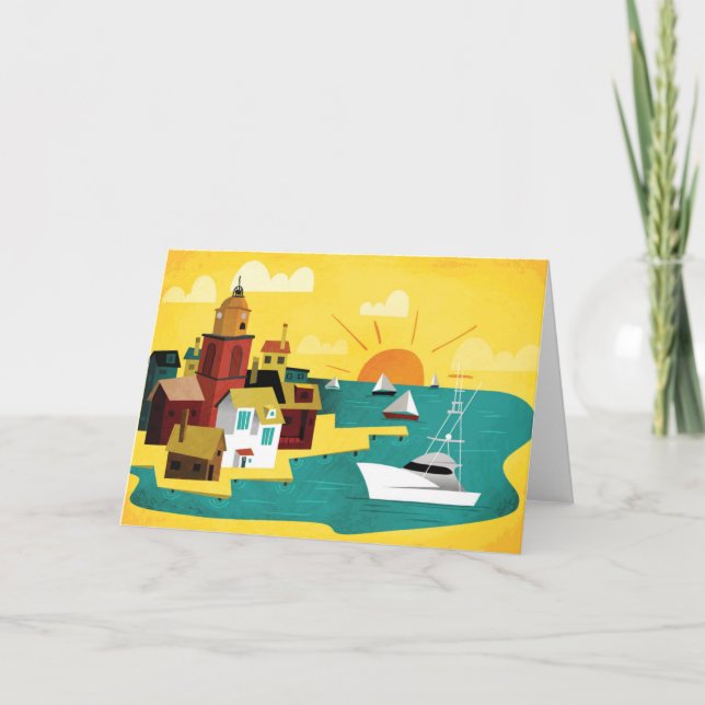 Carte Ville portuaire abstraite (Devant)