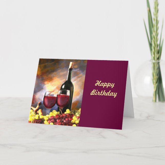 Carte Vin avant et après l'anniversaire (Devant)