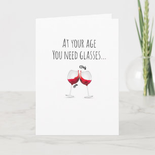 Carte Vin d'anniversaire humoristique