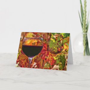 Carte Vin d'automne Thanksgiving