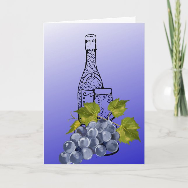 Carte Vin et raisins vierges (Devant)