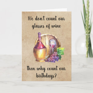Carte Vin Joyeux Anniversaire Drôle Humour