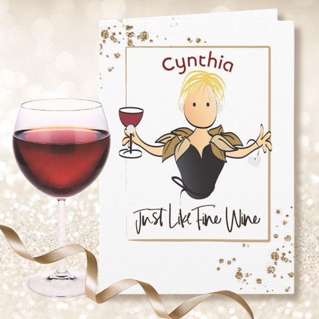 Carte Vin rouge Étincelle d'or noir pour son Fab Anniver (Créateur téléchargé)