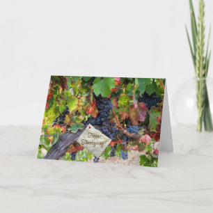 Carte Vin Thanksgiving Harvest Fall Vineyard