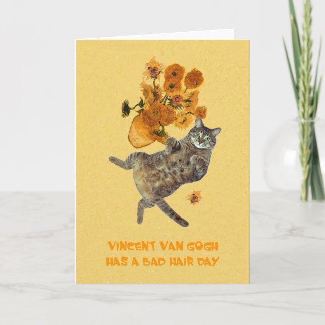Carte Vincent Van Gogh a une mauvaise journée des cheveu (Devant)