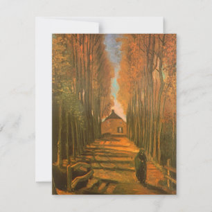 Carte Vincent van Gogh - Allée de peupliers en automne