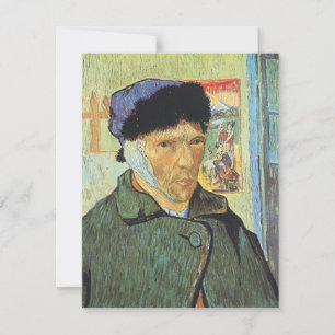 Carte Vincent van Gogh - Autoportrait avec oreille dérob