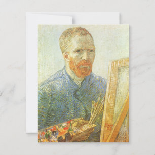 Carte Vincent van Gogh - Autoportrait devant Easel