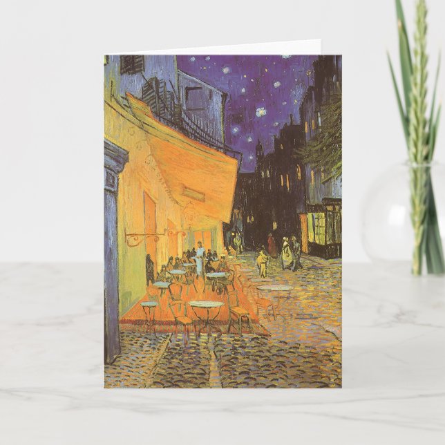 Carte Vincent van Gogh - Café Terrasse en soirée (Devant)