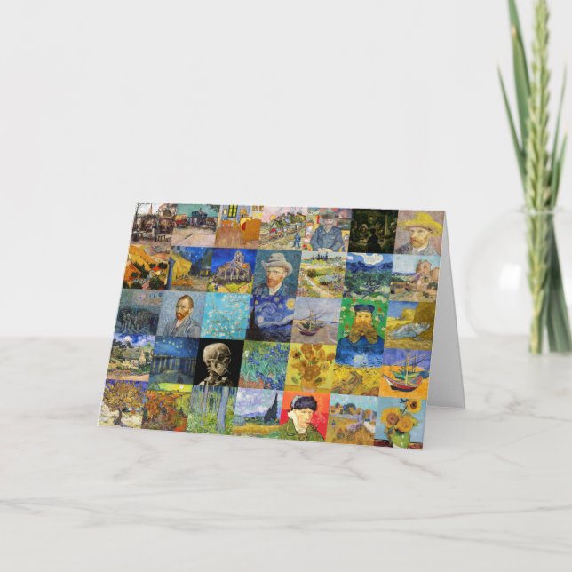 Carte Vincent van Gogh - chefs-d'oeuvre Mosaic Patchwork (Devant)