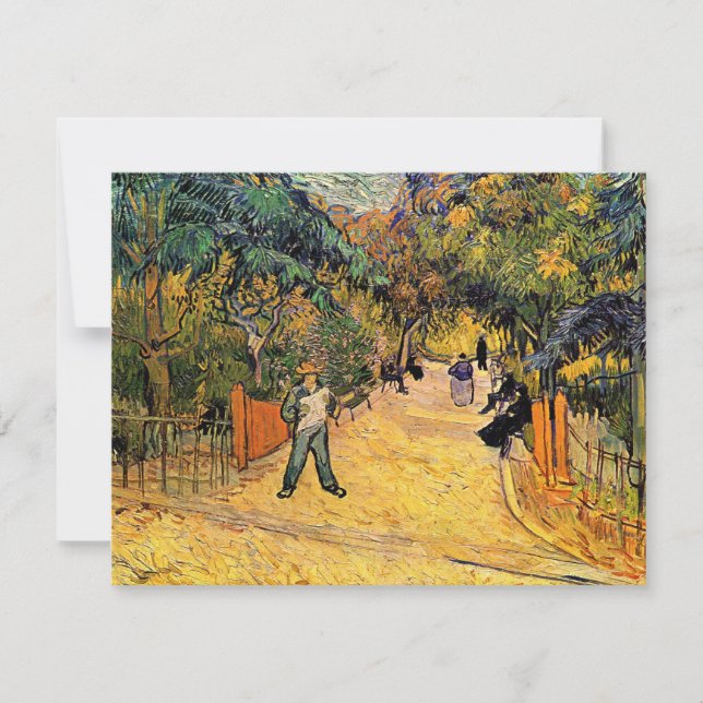 Carte Vincent van Gogh - Entrée du Parc Public, Arles (Devant)