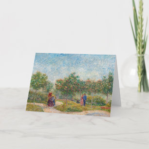 Carte Vincent van Gogh - Jardin à Montmarte avec les ama