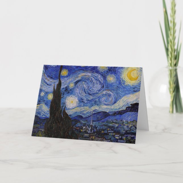 Carte Vincent Van Gogh - La nuit étoilée (Devant)