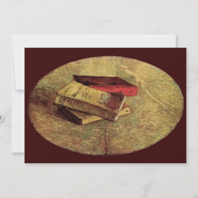 Carte Vincent van Gogh - La vie morte avec trois livres (Devant)