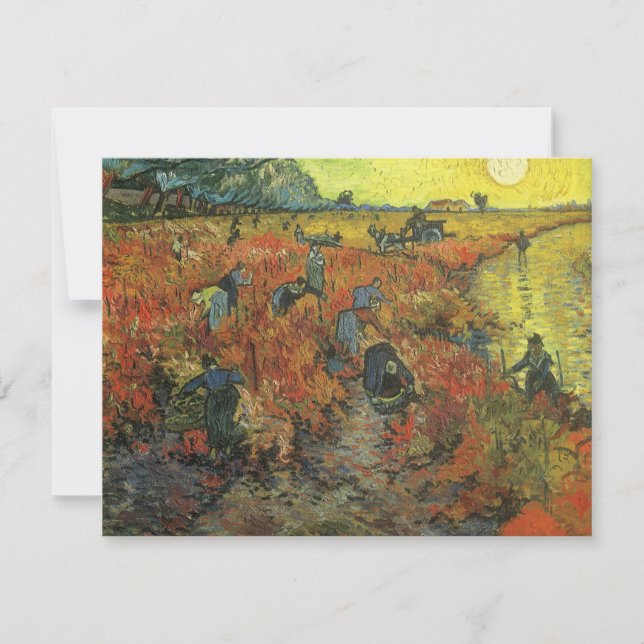 Carte Vincent van Gogh - Le vignoble rouge (Devant)