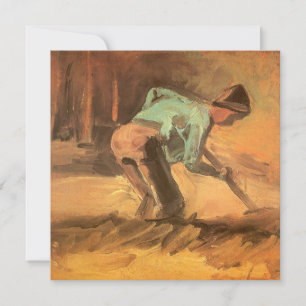 Carte Vincent van Gogh - Man Stooping w Stick ou Spade