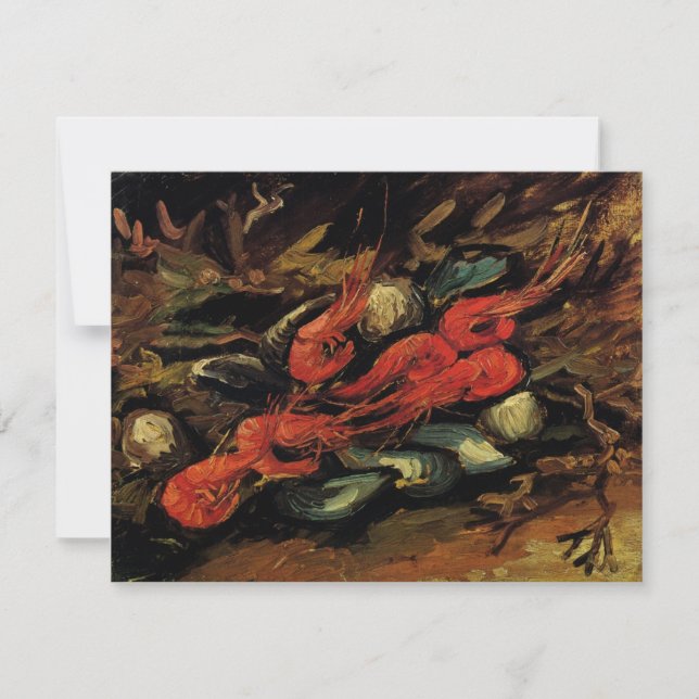 Carte Vincent van Gogh - Moules et crevettes à vie morte (Devant)