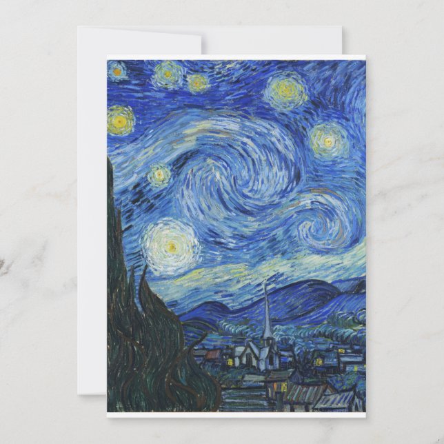 Carte Vincent Van Gogh - Nuit étoilée (Devant)
