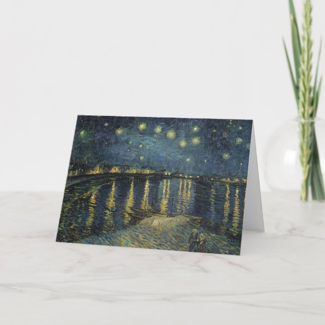 Carte Vincent van Gogh | Nuit étoilée sur le Rhône (Devant)