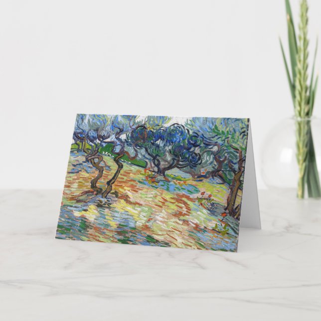 Carte Vincent van Gogh - Olive Trees : Ciel bleu clair (Devant)