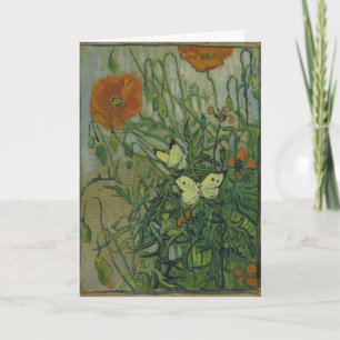Carte Vincent van Gogh - Papillons et Pavots