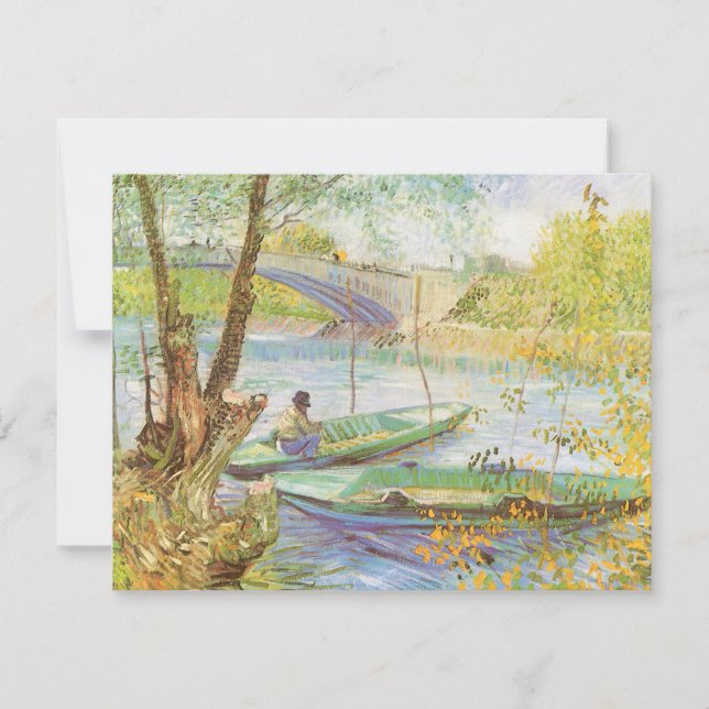 Carte Vincent van Gogh Pêche au printemps, Pont de Clich (Devant)