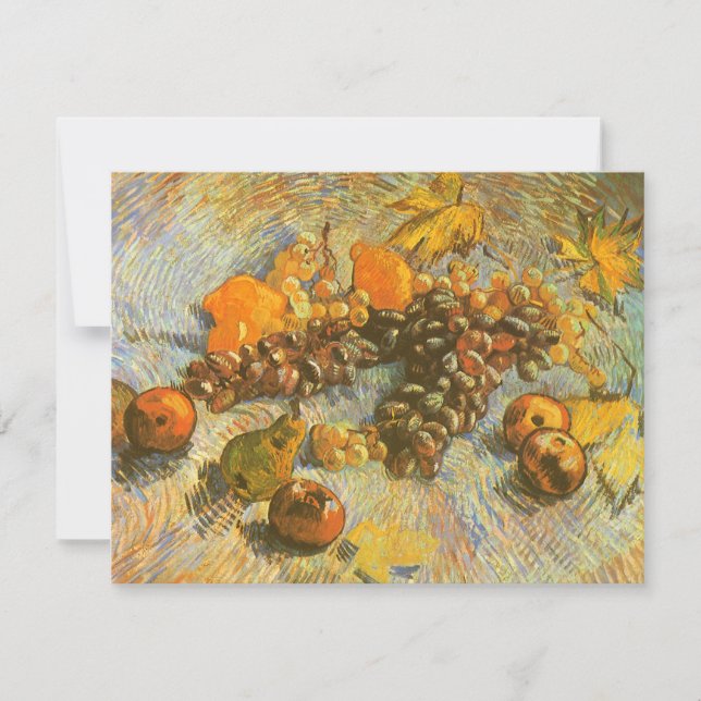 Carte Vincent van Gogh - Pommes, poires, citrons, raisin (Devant)
