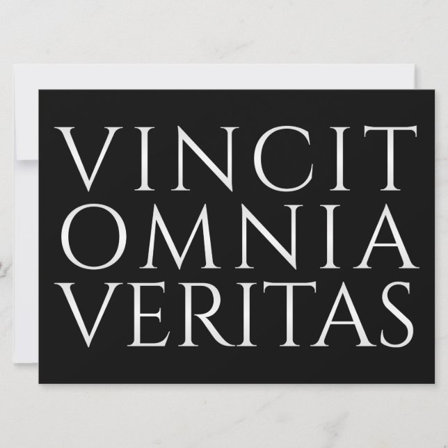Carte VINCIT OMNIA VERITAS - Lumière (Devant)