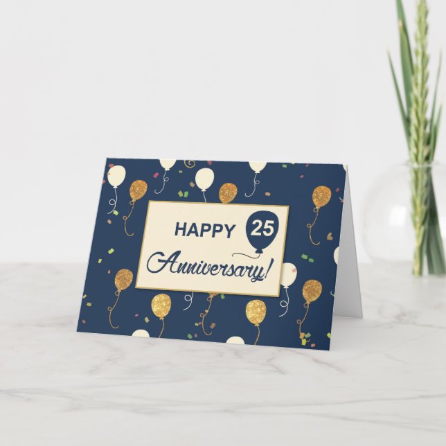Carte Vingt-cinquième anniversaire d'employé avec l'appa (Devant)