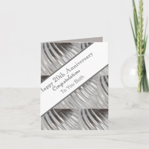 Carte Vingtième anniversaire Mariage Platine