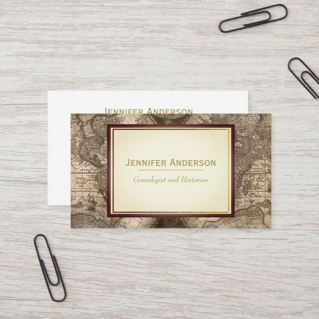 Carte vintage (Devant/Arrière en situation)