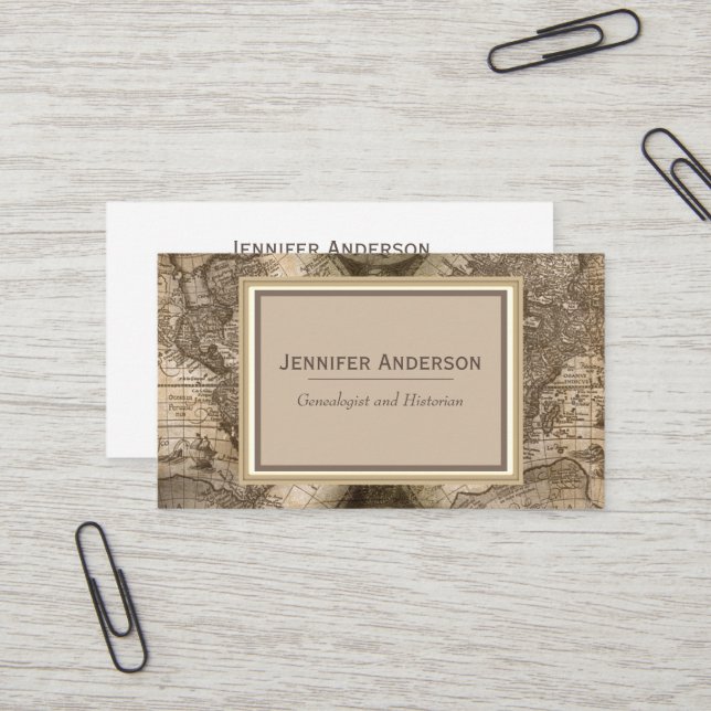 Carte vintage (Devant/Arrière en situation)