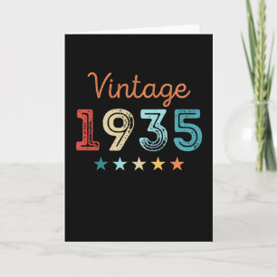 Carte Vintage 1935 90e anniversaire Retro Cadeau 90 ans