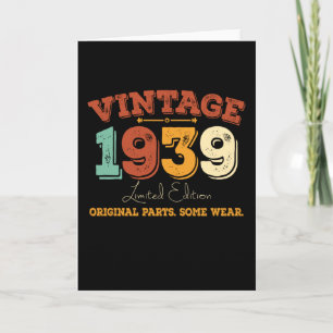 Carte Vintage 1939 Pièces d'origine Drôle cadeau d'anniv