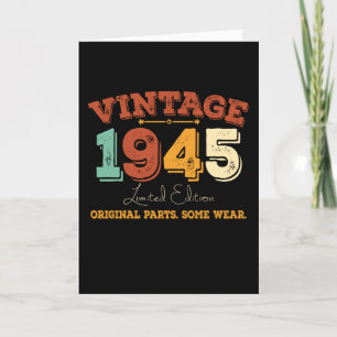 Carte Vintage 1945 Pièces d'origine Drôle cadeau d'anniv