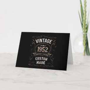 Carte Vintage 1952 Limited Edition Personnalisé