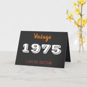 Carte Vintage 1975 édition limitée 50e cadeau d'annivers