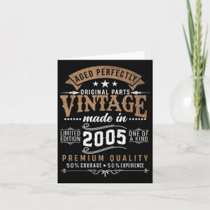 Carte Vintage 2005 19ème Anniversaire 19 Anniversaire Po