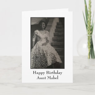 Carte Vintage Afro-Américaine Joyeuse Photo Anniversaire