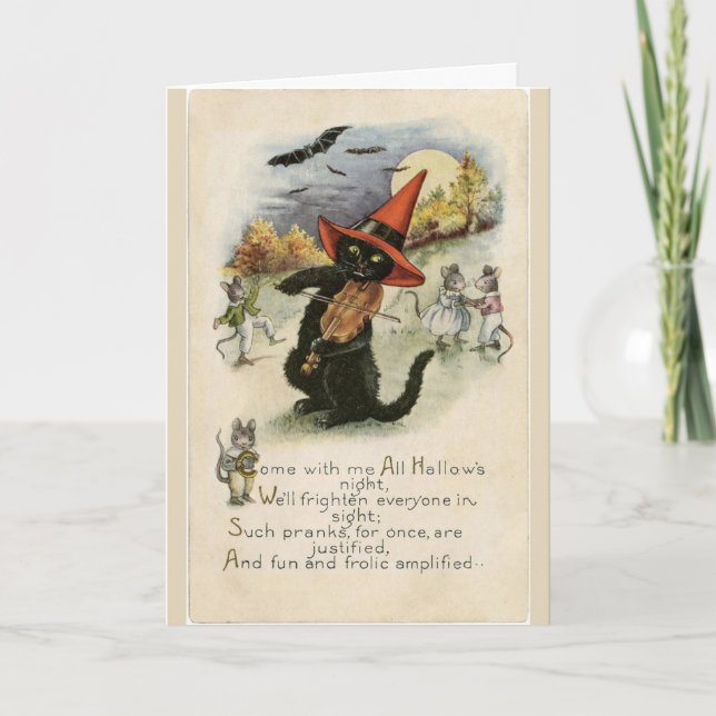 Carte Vintage - All Hallow's Night, (Devant)
