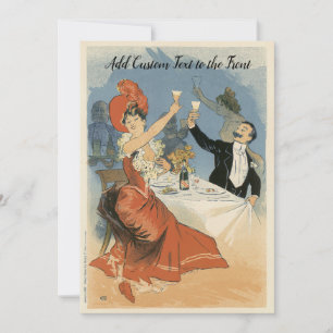 Carte Vintage Art Nouveau, Soirée d'inauguration du rest